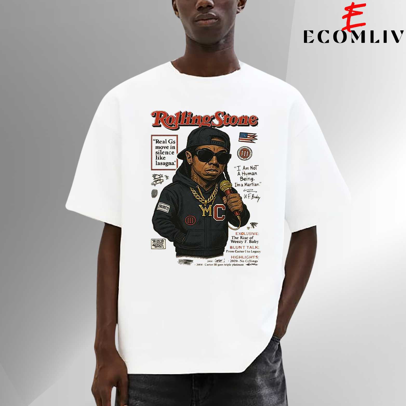 Urban Rap Tee, Lil Wayne Art Shirt, Hiphop Graphic Merch